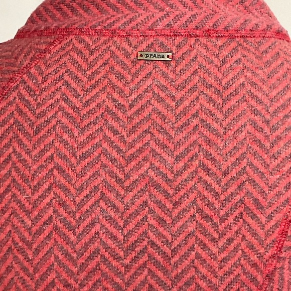 PrAna Orange Herringbone Asymmetrical Back Yoga Long Sleeve Shirt Size Small - Picture 7 of 11